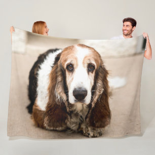 BASSET HOUND FLEECE BLANKET