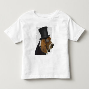 Basset Hound, Formal Hound and Hat Toddler T-Shirt