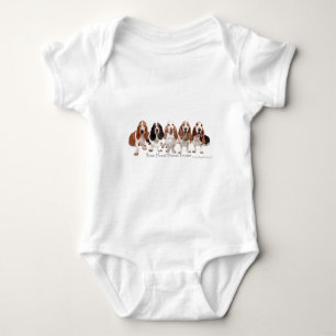 Basset Hound Friends Forever Baby Bodysuit