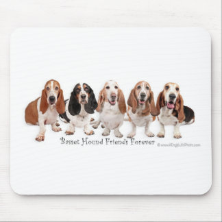 Basset Hound Friends Forever Mouse Mat