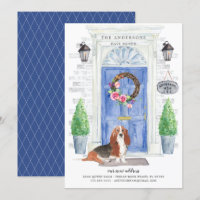 Basset Hound Front Door Moving Announcement