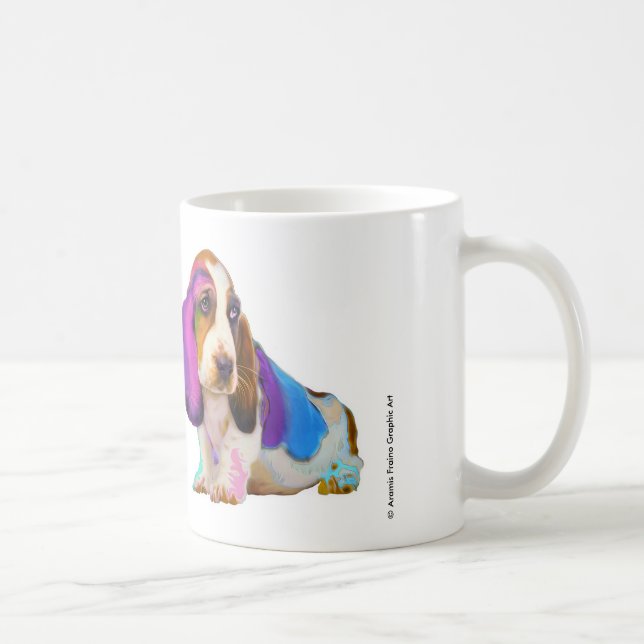 Basset Hound full of colors Mug (Right)