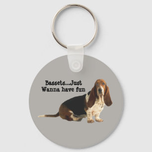Basset Hound Fun Loving Keychain