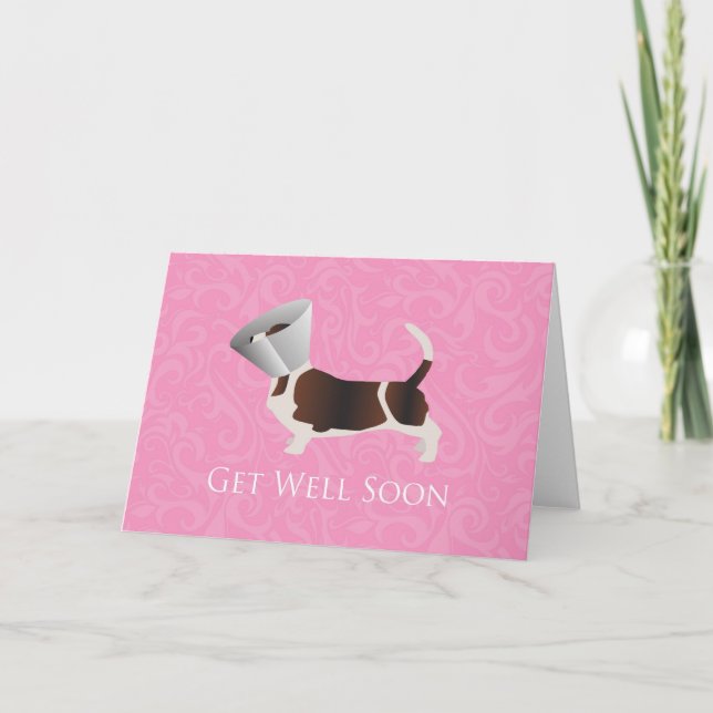 Basset Hound Get Well Soon Card (Front)