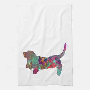 Basset Hound Gifts, Basset Hound Tea Towel