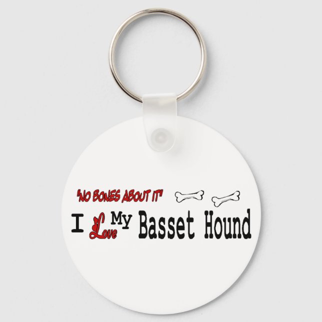 Basset Hound Gifts Key Ring (Front)