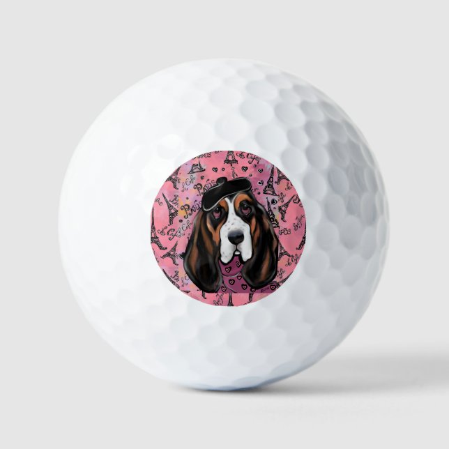 Basset Hound Golf Balls (Front)