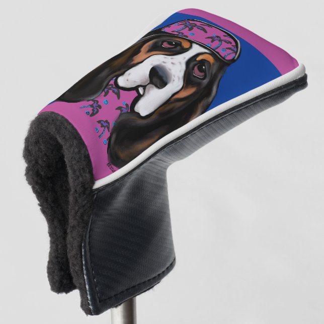 Basset Hound Golf Head Cover (3/4 Front)