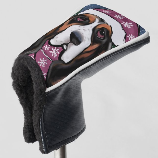 BASSET HOUND  GOLF HEAD COVER (3/4 Front)