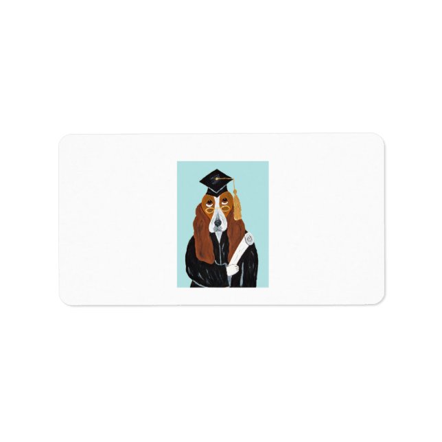 Basset Hound Graduate Label (Front)
