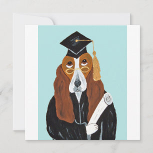 Basset Hound Graduate Thank You Card