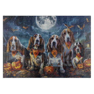 Basset Hound Halloween Spooky Cutting Board