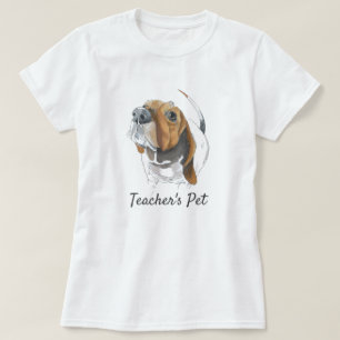 Basset Hound Happy Dog Drawing Personalised T-Shirt