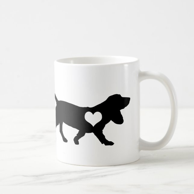 Basset Hound Heart Mug (Right)