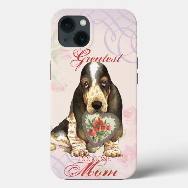 Basset Hound Heart Mum Case-Mate iPhone Case (Back)