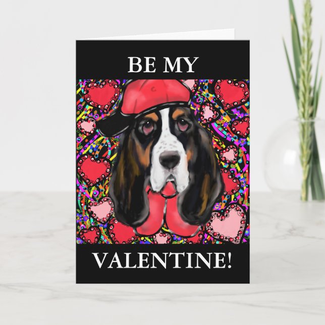 Basset Hound Holiday Card (Front)