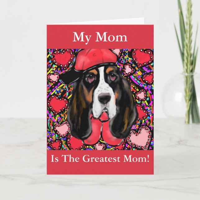 Basset Hound Holiday Card (Front)
