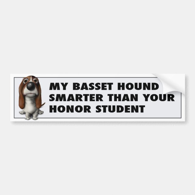 Basset Hound Honour BH1 Bumper Sticker (Front)