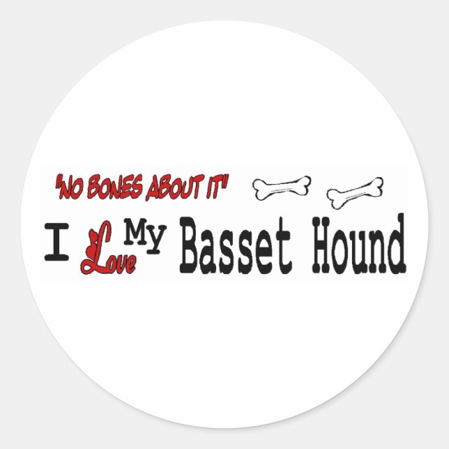 Basset Hound (I Love) Sticker (Front)