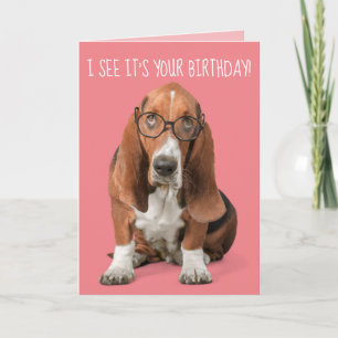 Basset Hound I See It's Your Birthday You Look ... Card