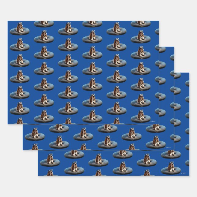 Basset Hound In Sunglasses Wrapping Paper Sheet (Set)