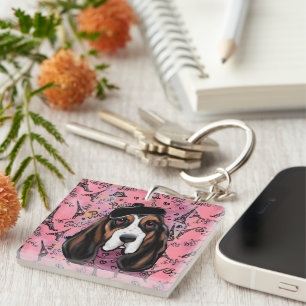 Basset Hound Key Ring