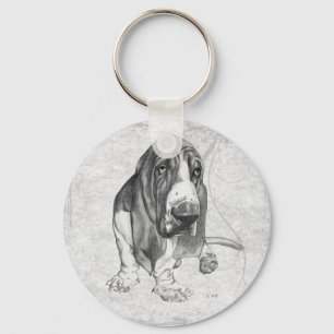 Basset Hound Key Ring