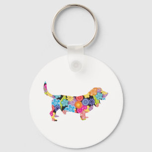 Basset Hound Key Ring