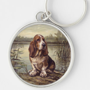 Basset Hound Key Ring