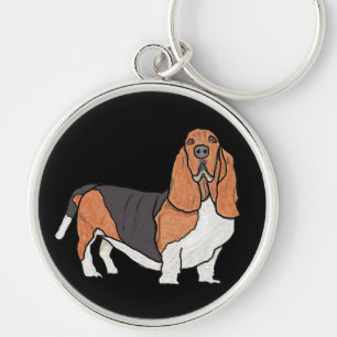 Basset Hound Key Ring