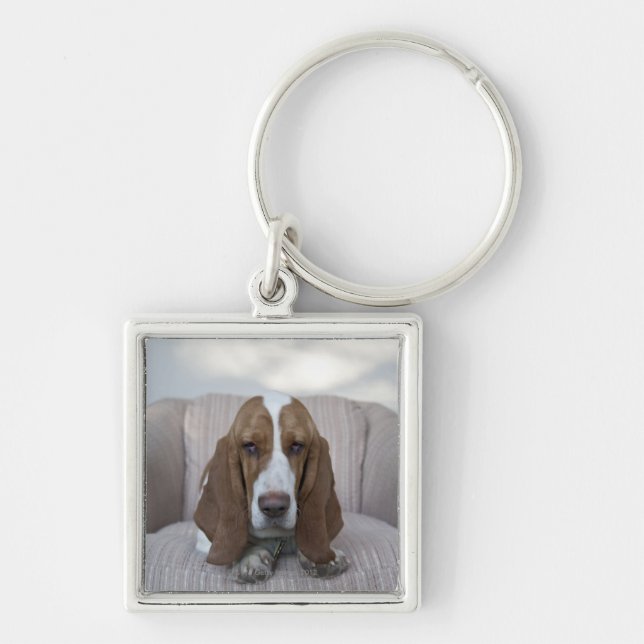 Basset Hound Key Ring (Front)