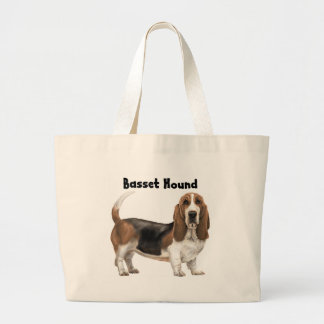 Basset Hound Large Tote Bag