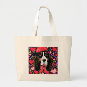 Basset Hound Large Tote Bag
