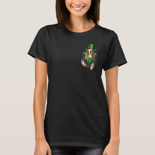 Basset Hound Leprechaun In Pocket St. Patrick's Da T-Shirt