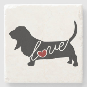 Basset Hound Love Stone Coaster