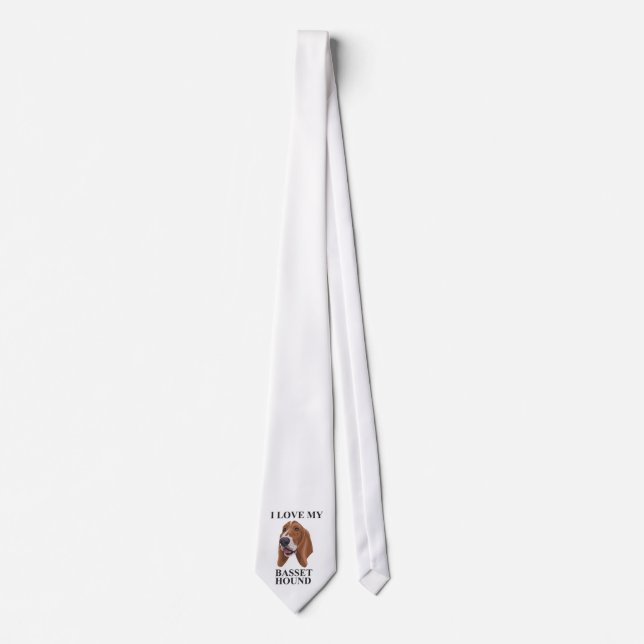 Basset Hound love Tie (Front)