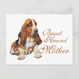 Basset Hound Mother's Day Postcard