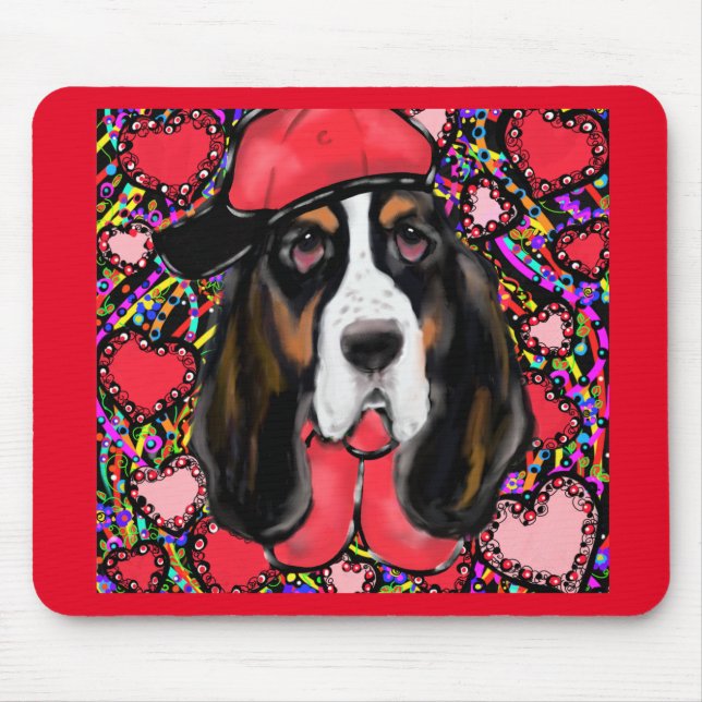 Basset Hound Mouse Mat (Front)