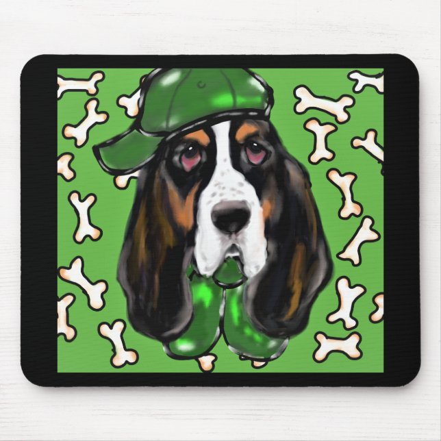 Basset Hound Mouse Mat (Front)