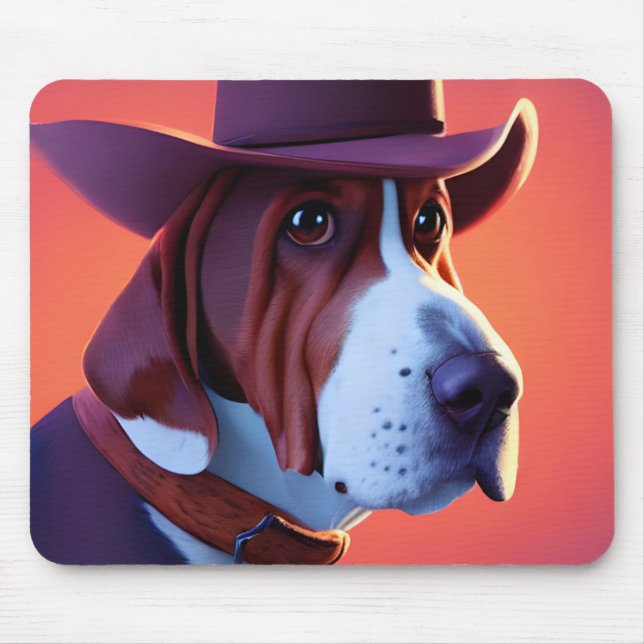 Basset Hound Mouse Mat (Front)