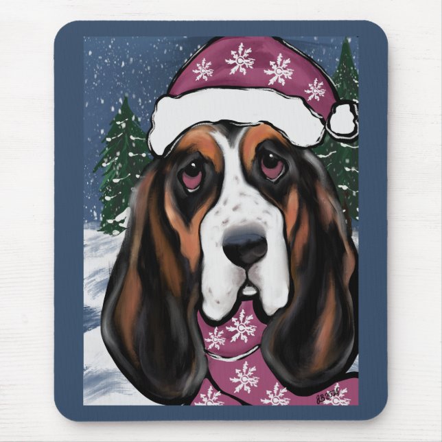 BASSET HOUND  MOUSE MAT (Front)