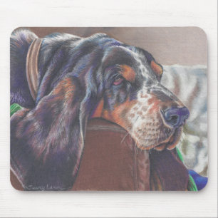 basset hound mouse pad