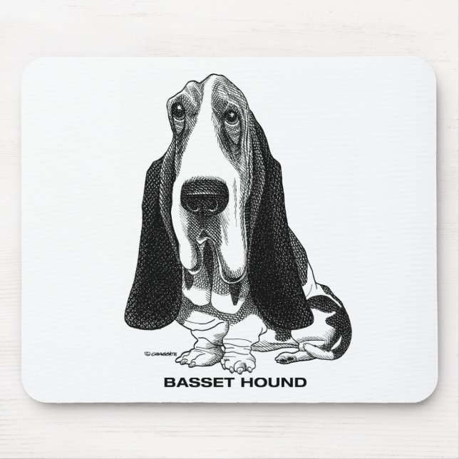 Basset Hound Mousepad (Front)