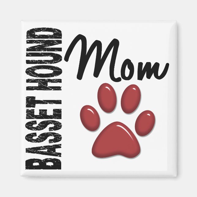 Basset Hound Mum 2 Magnet (Front)