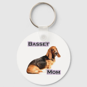 Basset Hound Mum 4 - Keychain