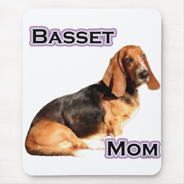 Basset Hound Mum 4 Mouse Mat (Front)