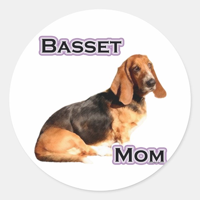 Basset Hound Mum 4 - Sticker (Front)