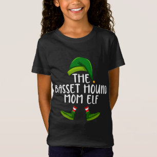 Basset Hound Mum Dog Elf Funny Christmas Pajama X T-Shirt