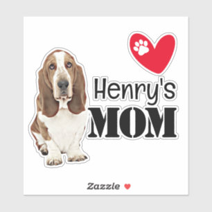 Basset Hound Mum Personalised Sticker