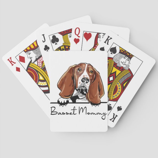 Basset Hound Mummy Playing Cards (Back)